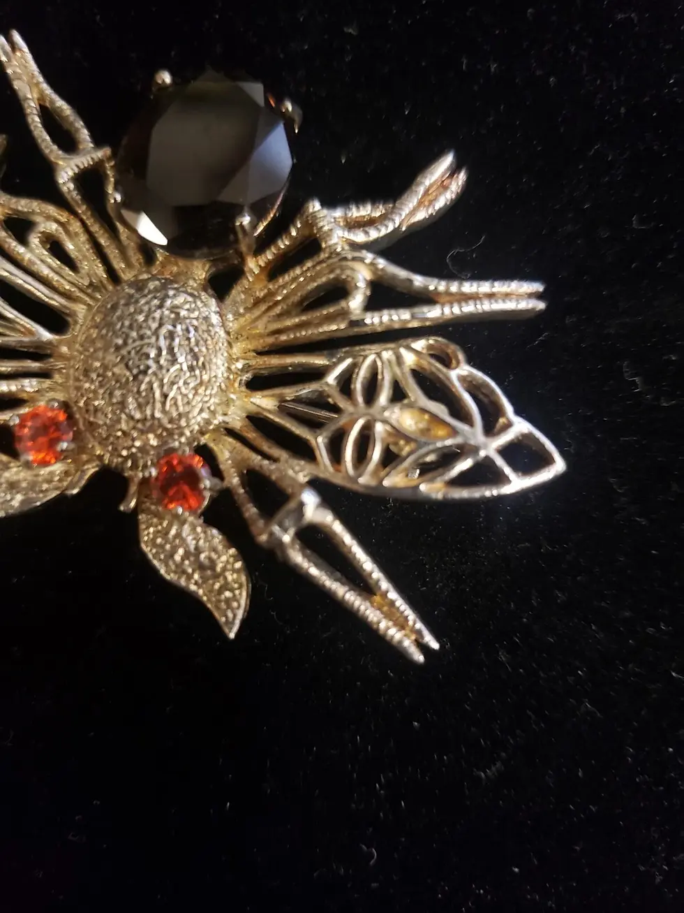 Thumbnail: Sterling Gemstone Bee & Crab Brooch 24g