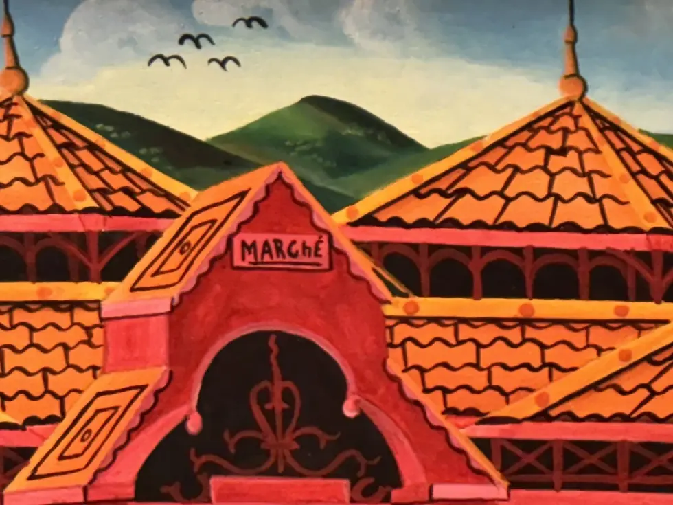 Thumbnail: Haiti E. Joseph Food Market Oil Painting