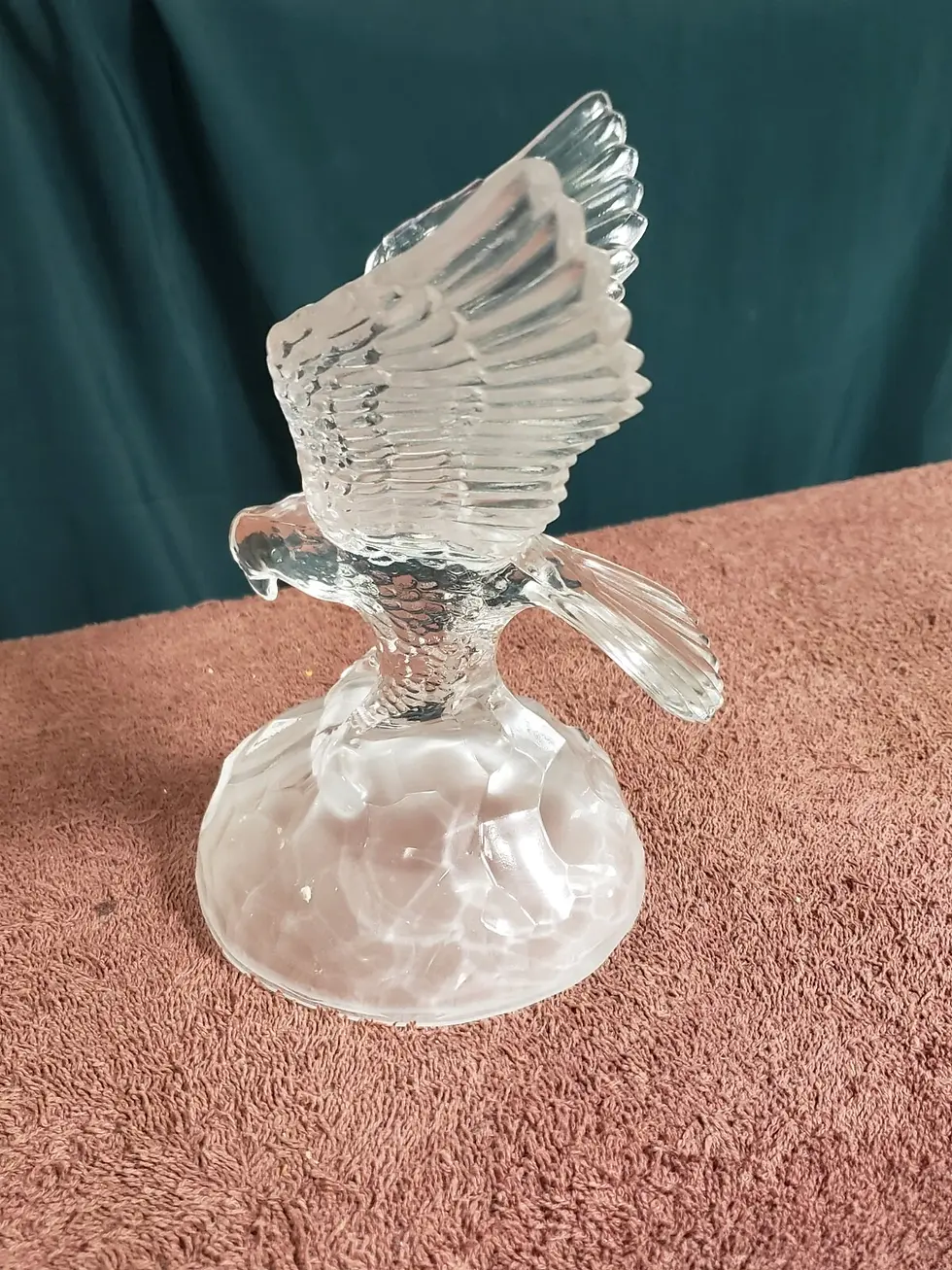 Thumbnail: Cristal D'Arques Flying Eagle Figurine 7in