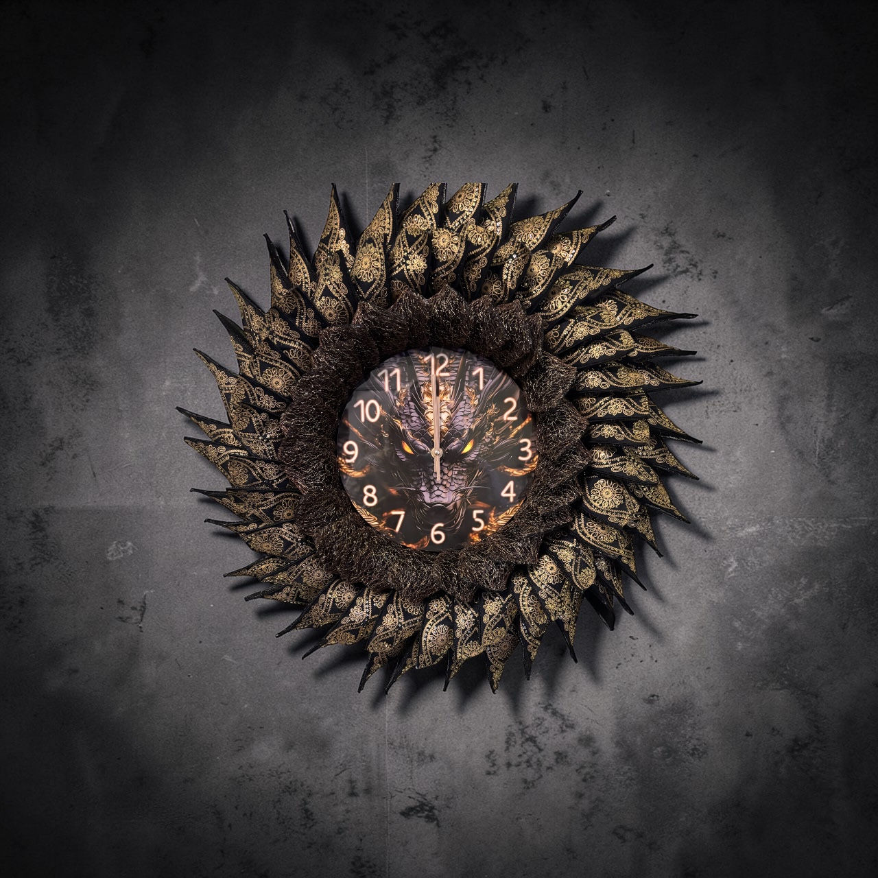 Golden Black Clock