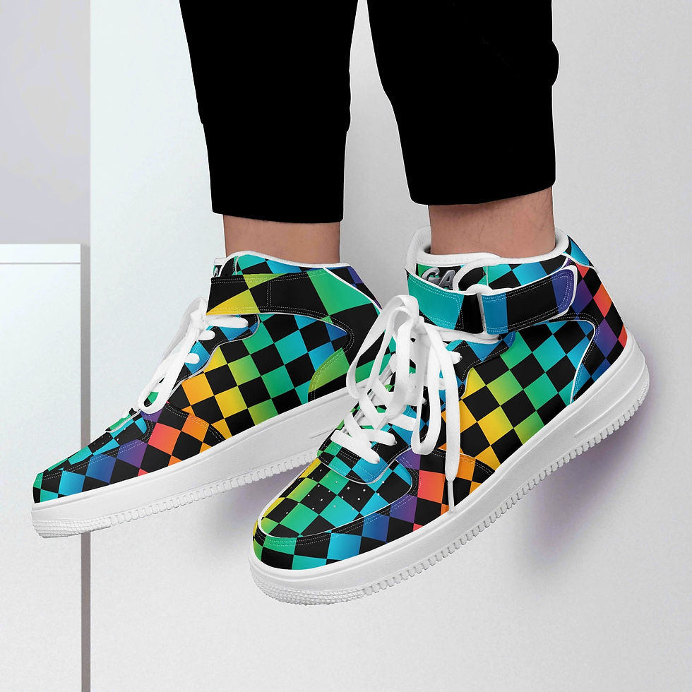 Thumbnail: Checkered Chaos Mid-Tops