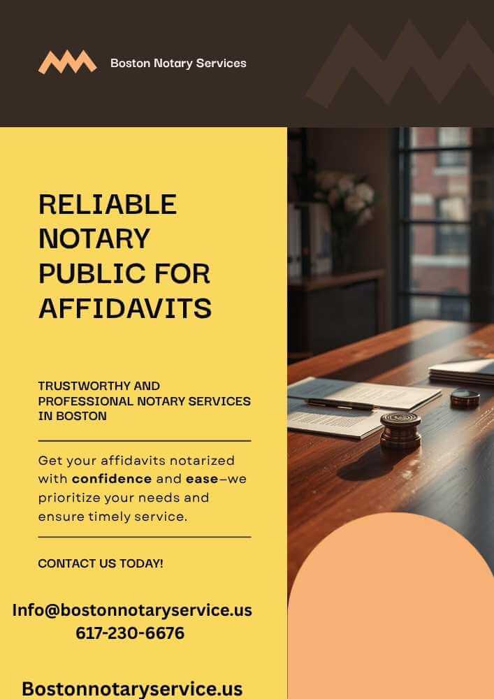 Notary Public for Affidavits in Boston, Massachusetts
