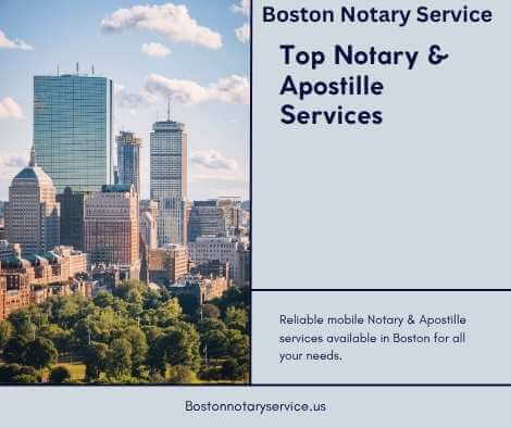 Top-Ranked Mobile Notary and Apostille Services in Boston, Massachusetts