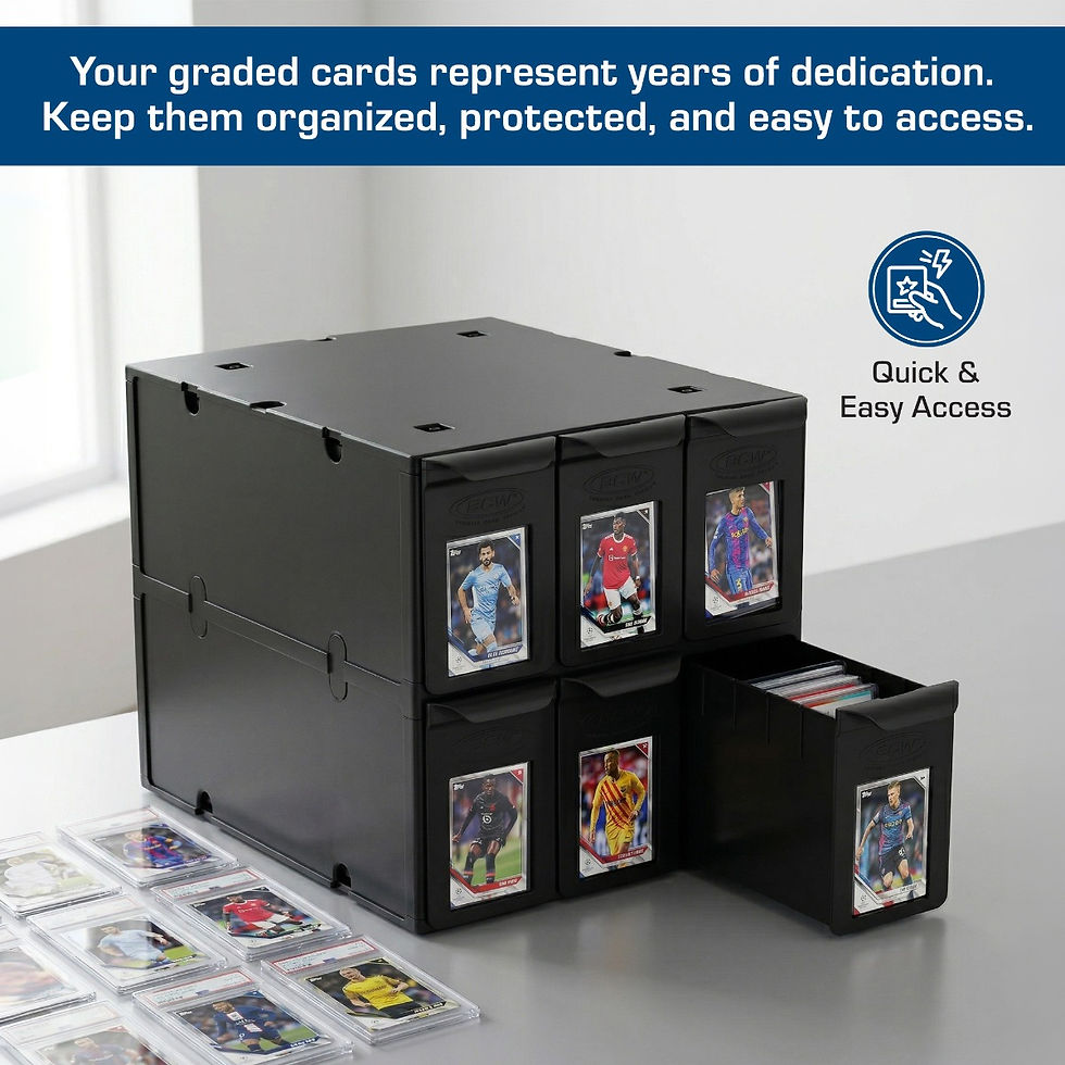 Thumbnail: 6 Drawer Graded Card Catalog - Black