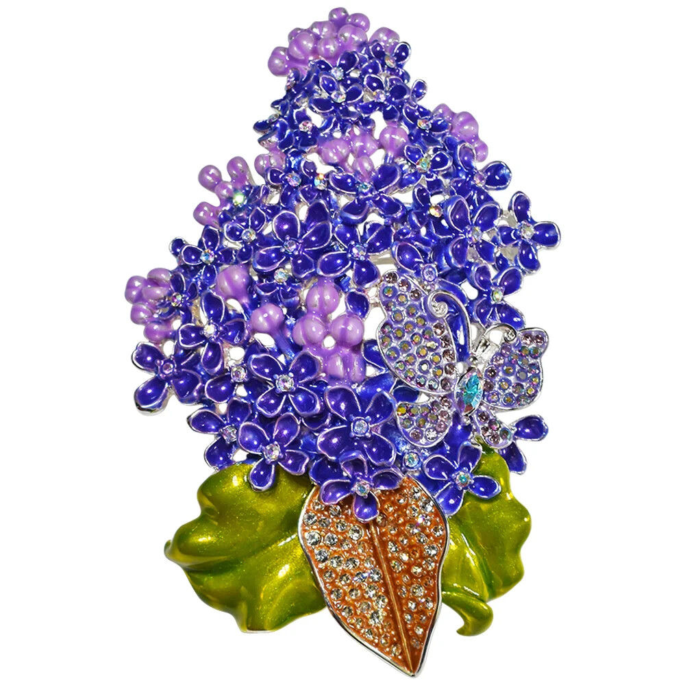 Kirks Folly Lovely Lilac Butterfly Pin / Pendant purple / sterling silvertone