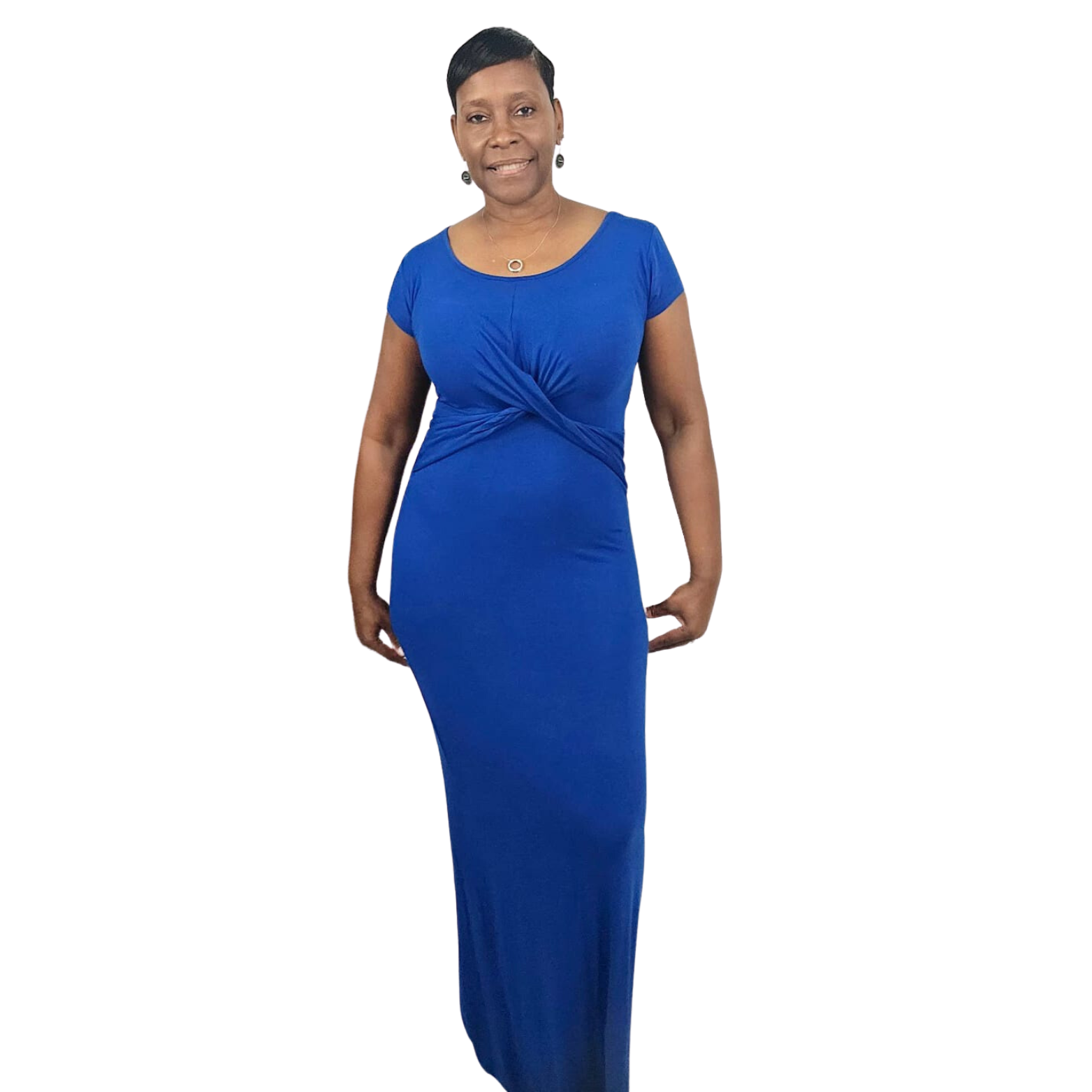 Twisted Royal Blue Dress