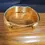 Thumbnail: Vtg Etched Floral Gold Tone Hinged Bangle