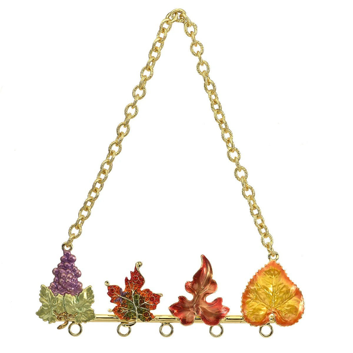 Kirks Folly Festival of Fall Jewelry and Shimmer Accessory Holder goldtone