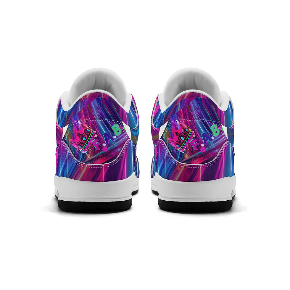 Thumbnail: Women's High Top Retro Leather Basketball Sneakers