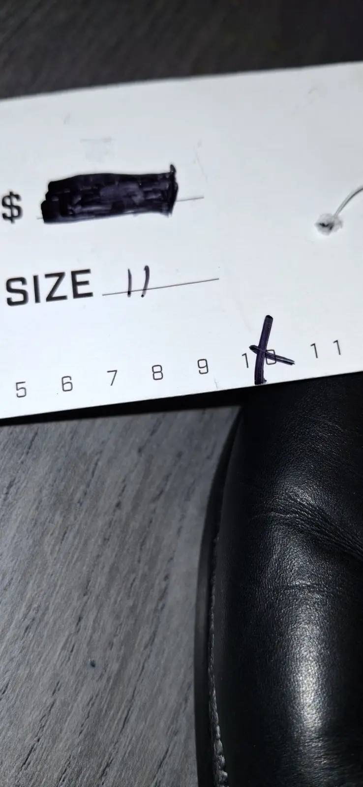 Thumbnail: Men's Size 11 Alfani Black Leather Dress Shoes 