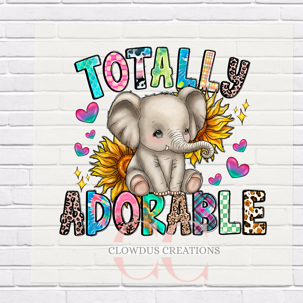 Thumbnail: Totally Adorable - Elephant – DTF Transfer