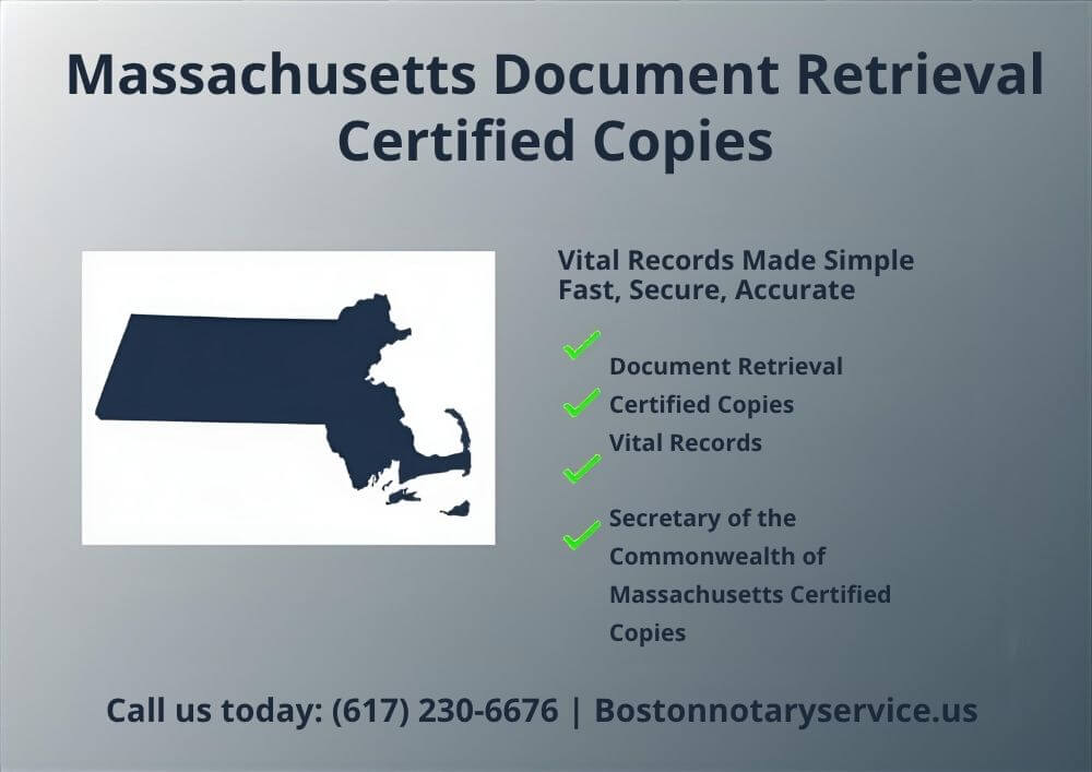 Massachusetts Document Retrieval | Certified Copies | Vital Records