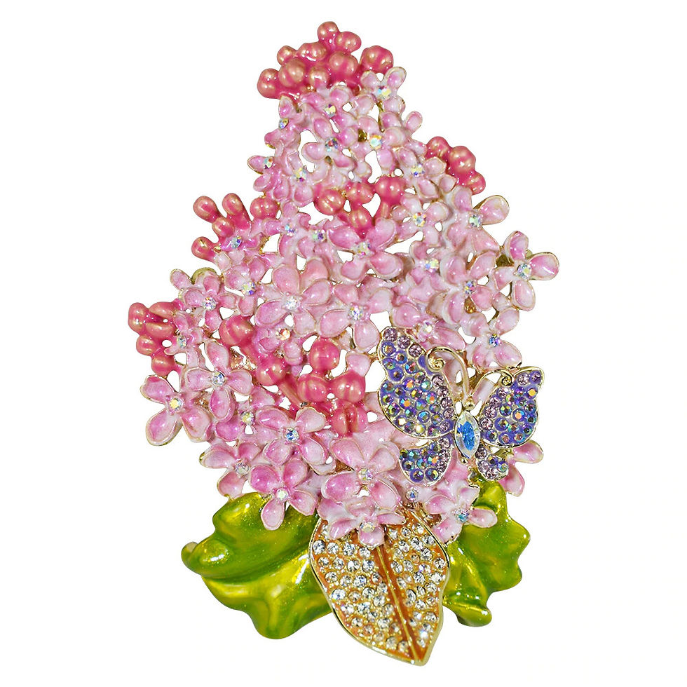 Thumbnail: Kirks Folly Lovely Lilac Butterfly Pin / Pendant goldtone