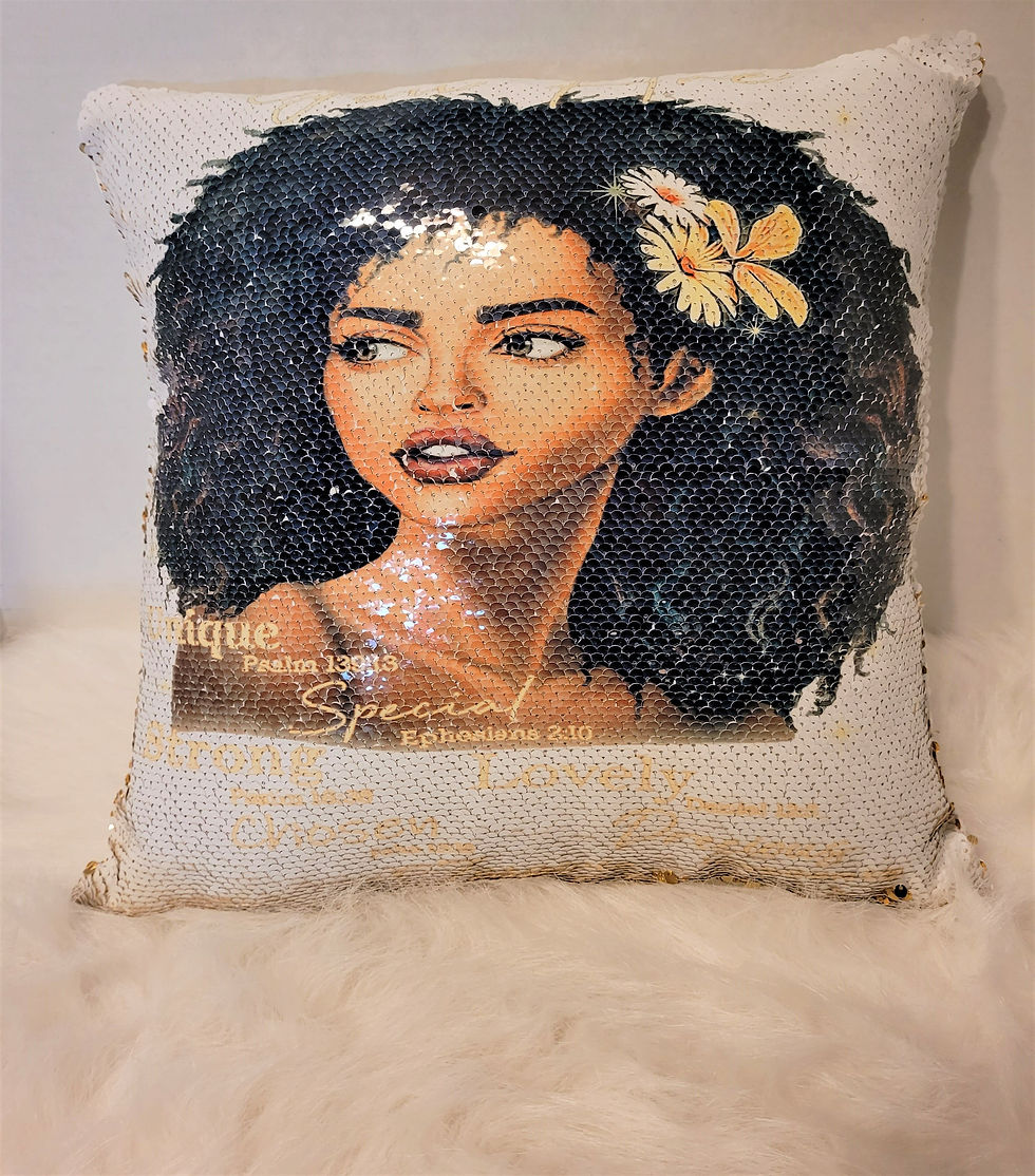 Thumbnail: Personalized Photo Sequin Pillow