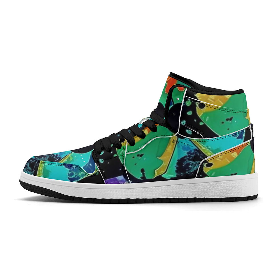 Thumbnail: Men's Premium PU Leather High Top Sneakers-V2
