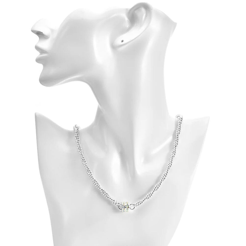 Thumbnail: Kirks Folly Ritzy Rope Weave Magnetic 30" Necklace sterling silvertone