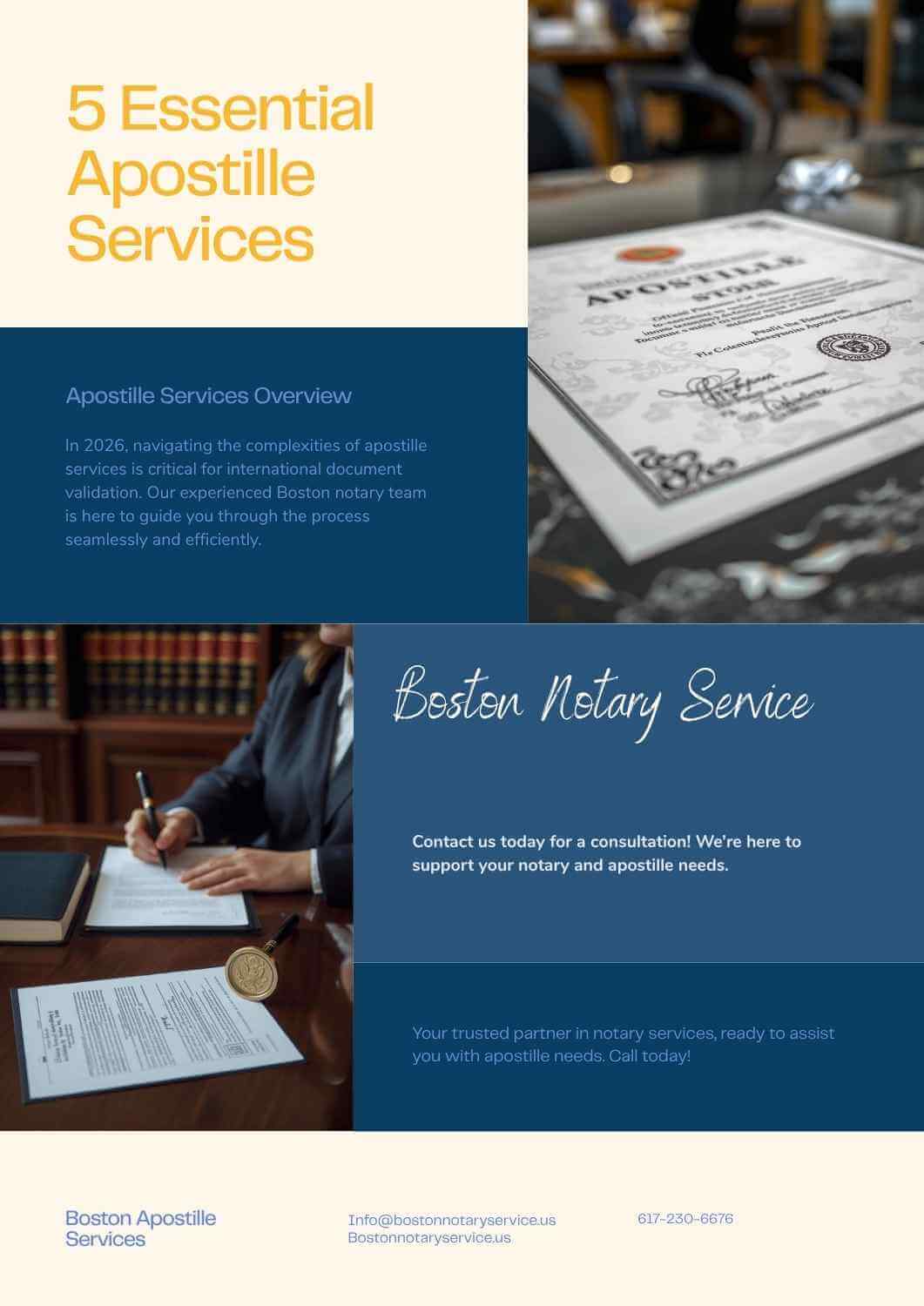 ​5 Essential Apostille Services You Need from a Boston Notary (2026 Guide)