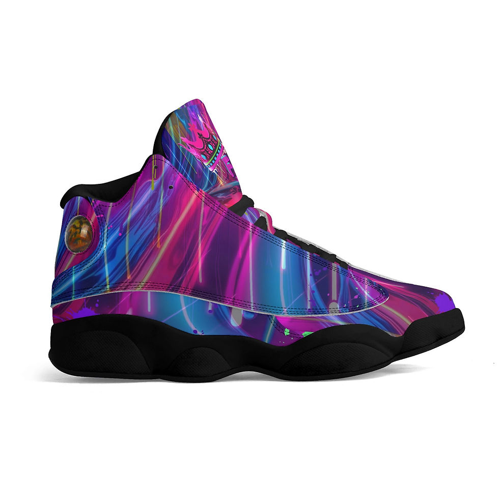 Thumbnail: Men's White Black Outsole PU Leather Basketball Shoes