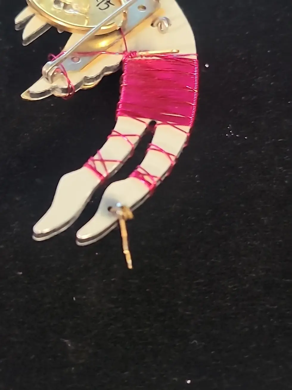 Thumbnail: Liztech Herald Angel Trumpet Brooch Signed