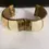 Thumbnail: Vintage Brass & Mixed Inlay Bangle Bracelet