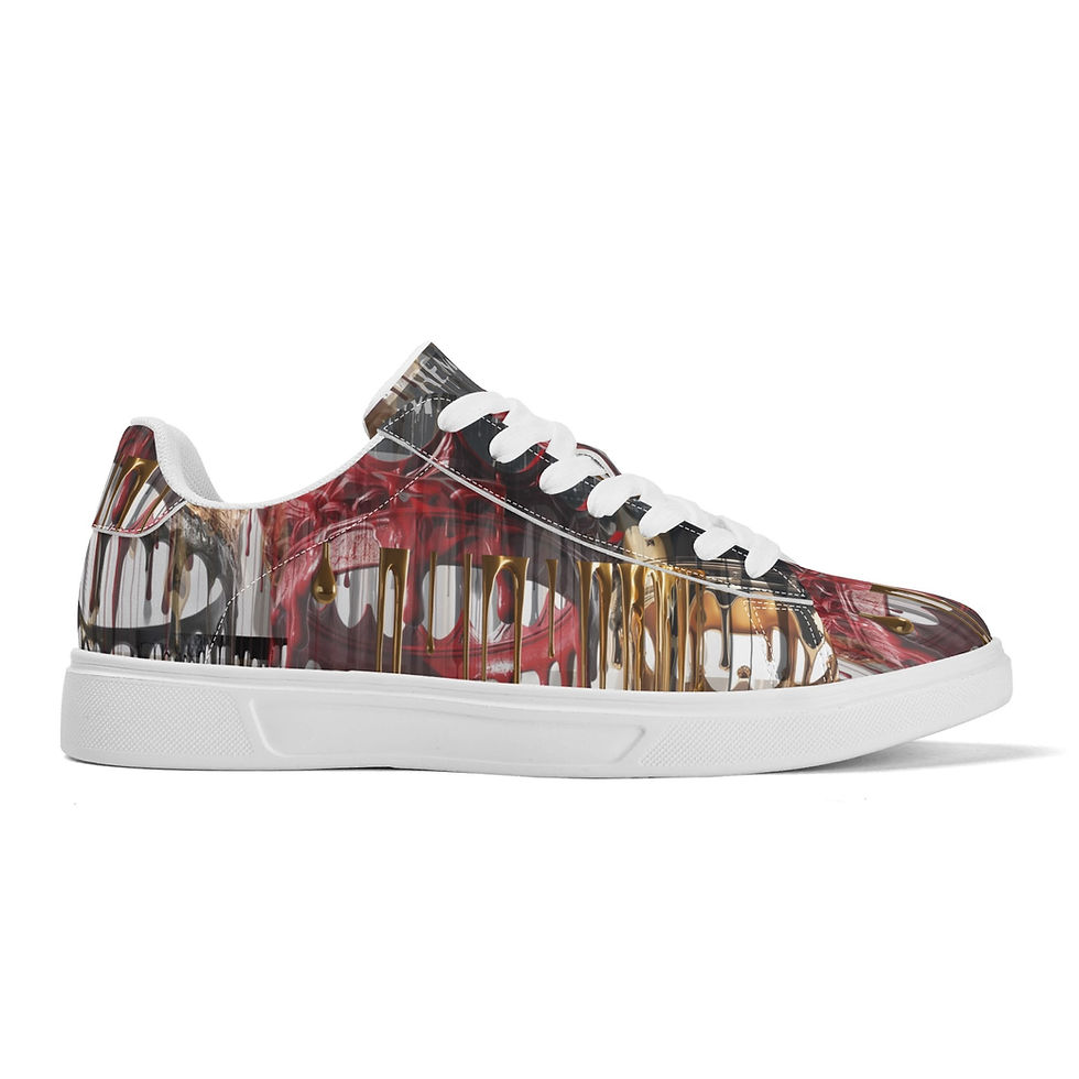 Thumbnail: Adult Low Top Leather Skateboard Shoes WIth Personalized Logo /Name