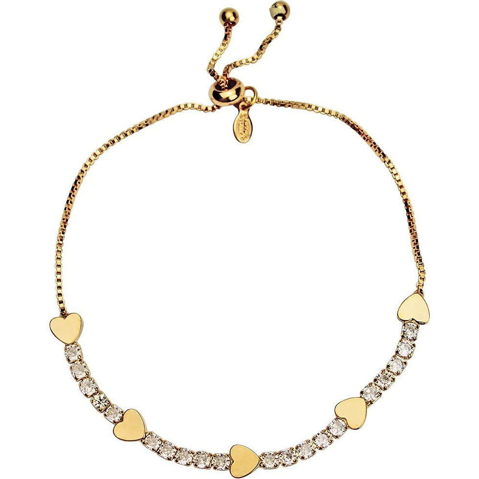 Thumbnail: KIRKS FOLLY All For Love Slide Bracelet goldtone