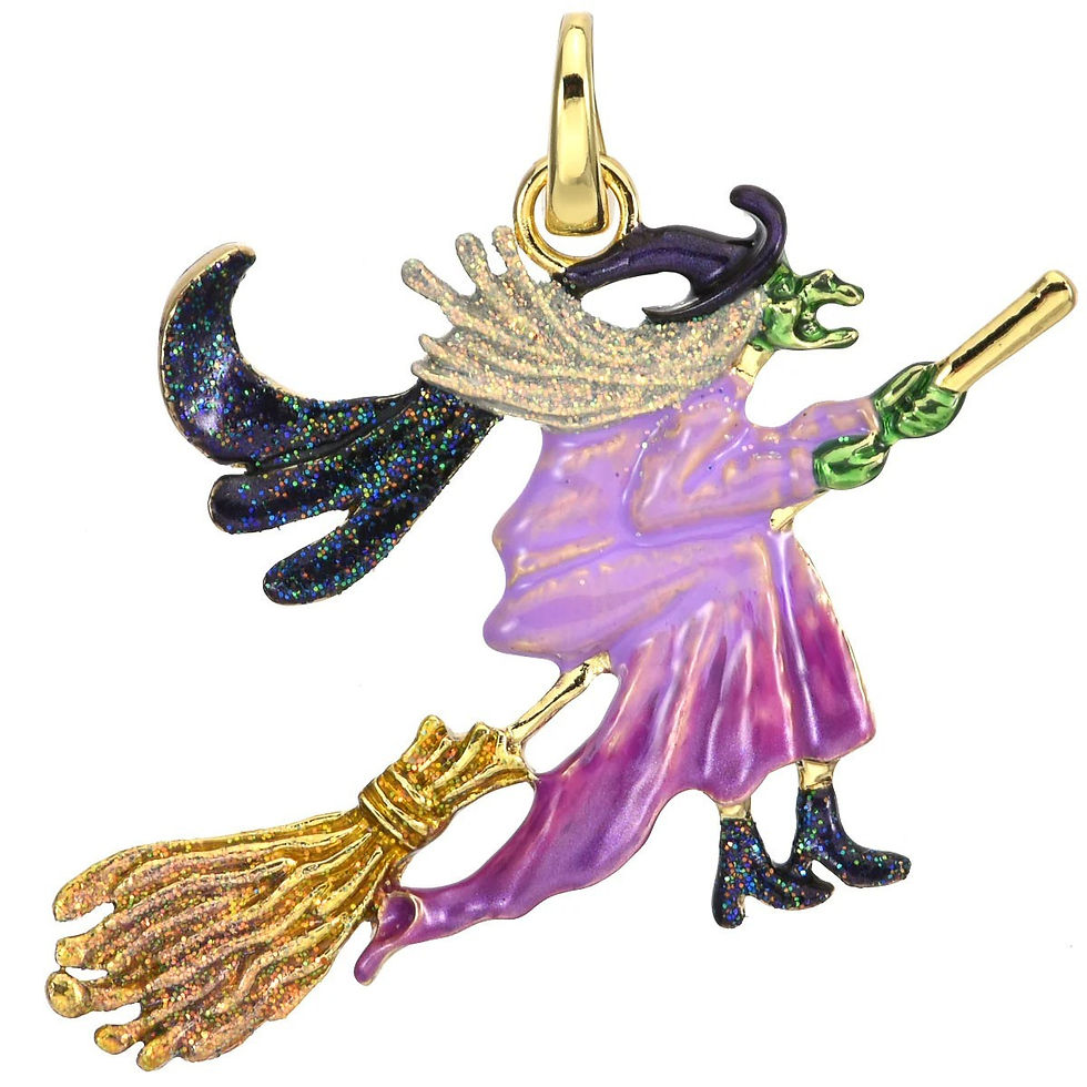 Thumbnail: Kirks Folly Witch Of The West Open Ring Charm goldtone