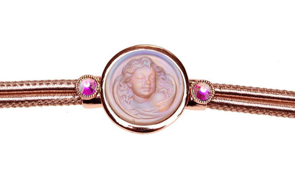 Thumbnail: KIRKS FOLLY METALLICA DREAM ANGEL BRACELET Lt Rose / Rosetone
