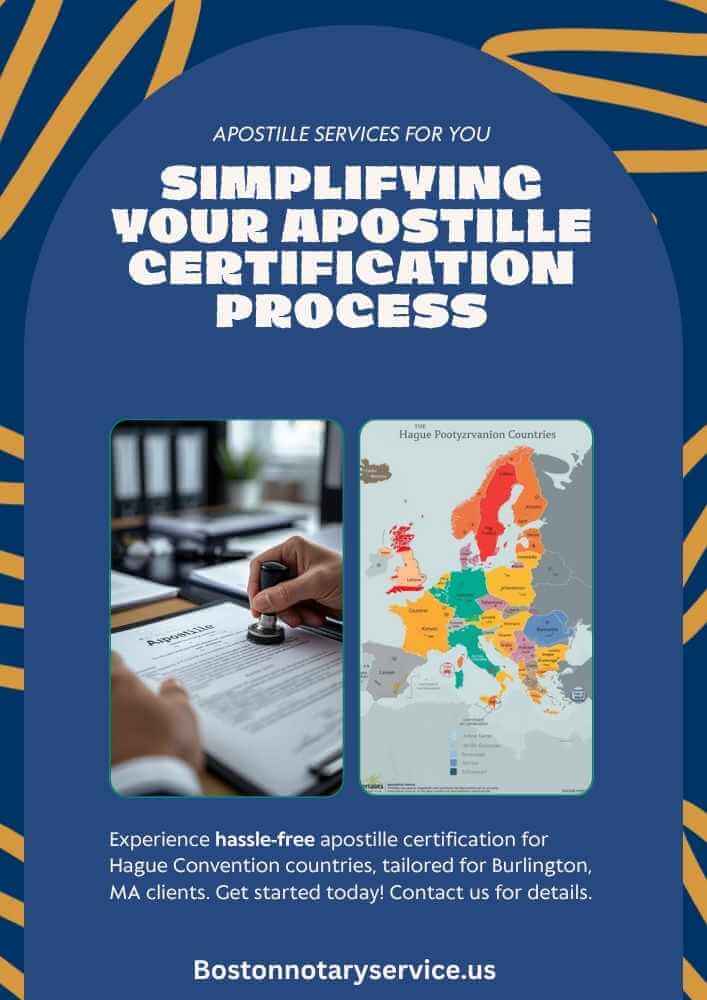 Apostille Services for Hague Convention Countries in Burlington, MA