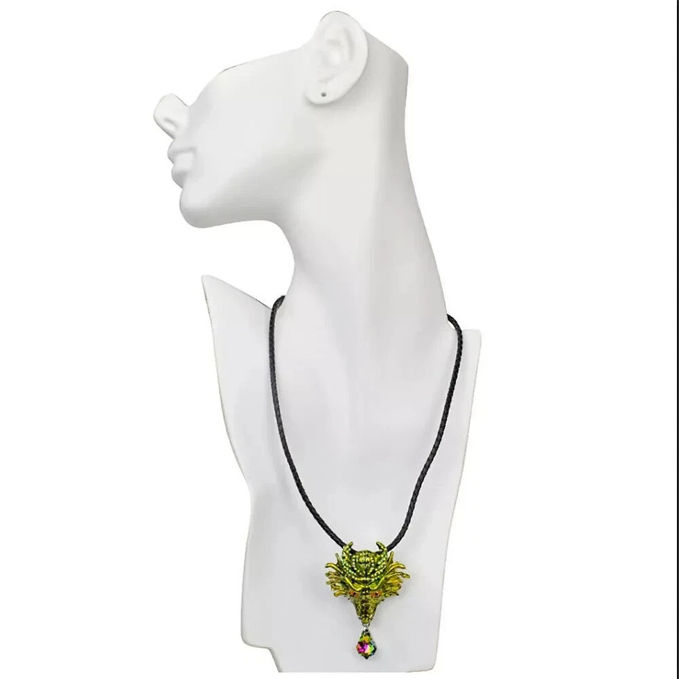 Thumbnail: KIRKS FOLLY THOR DRAGON CORDED PIN / PENDANT / NECKLACE goldtone