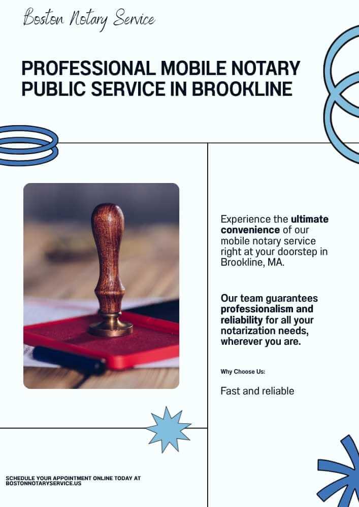 Your Trusted Mobile Notary in Brookline, Massachusetts