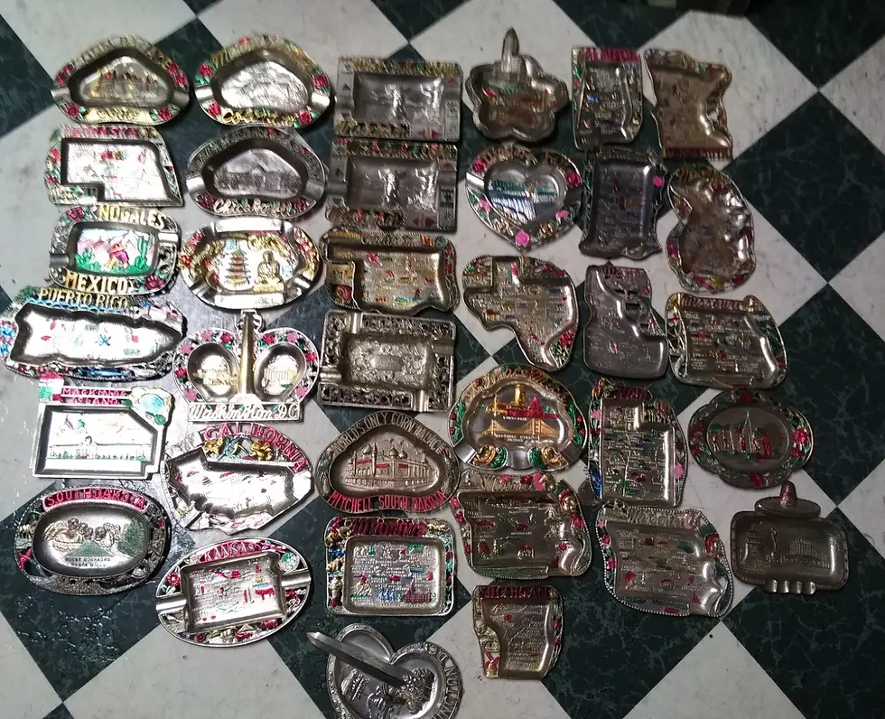 Thumbnail: Lot 35 US State Metal Ashtrays 1960s Japan