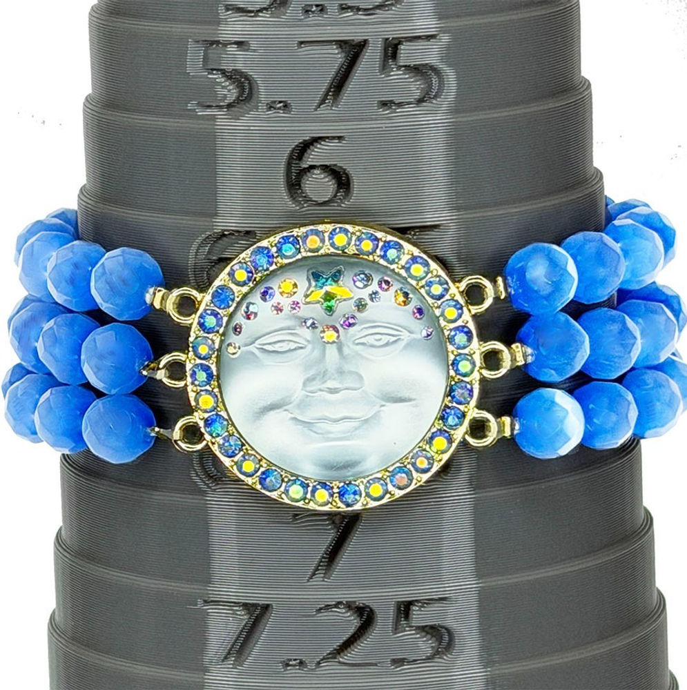 Kirks Folly Venus 25mm Seaview Moon Stretch Bracelet goldtone