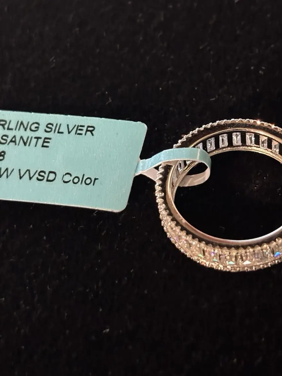 Thumbnail: 4.21ct Baguette Moissanite Eternity Band 925