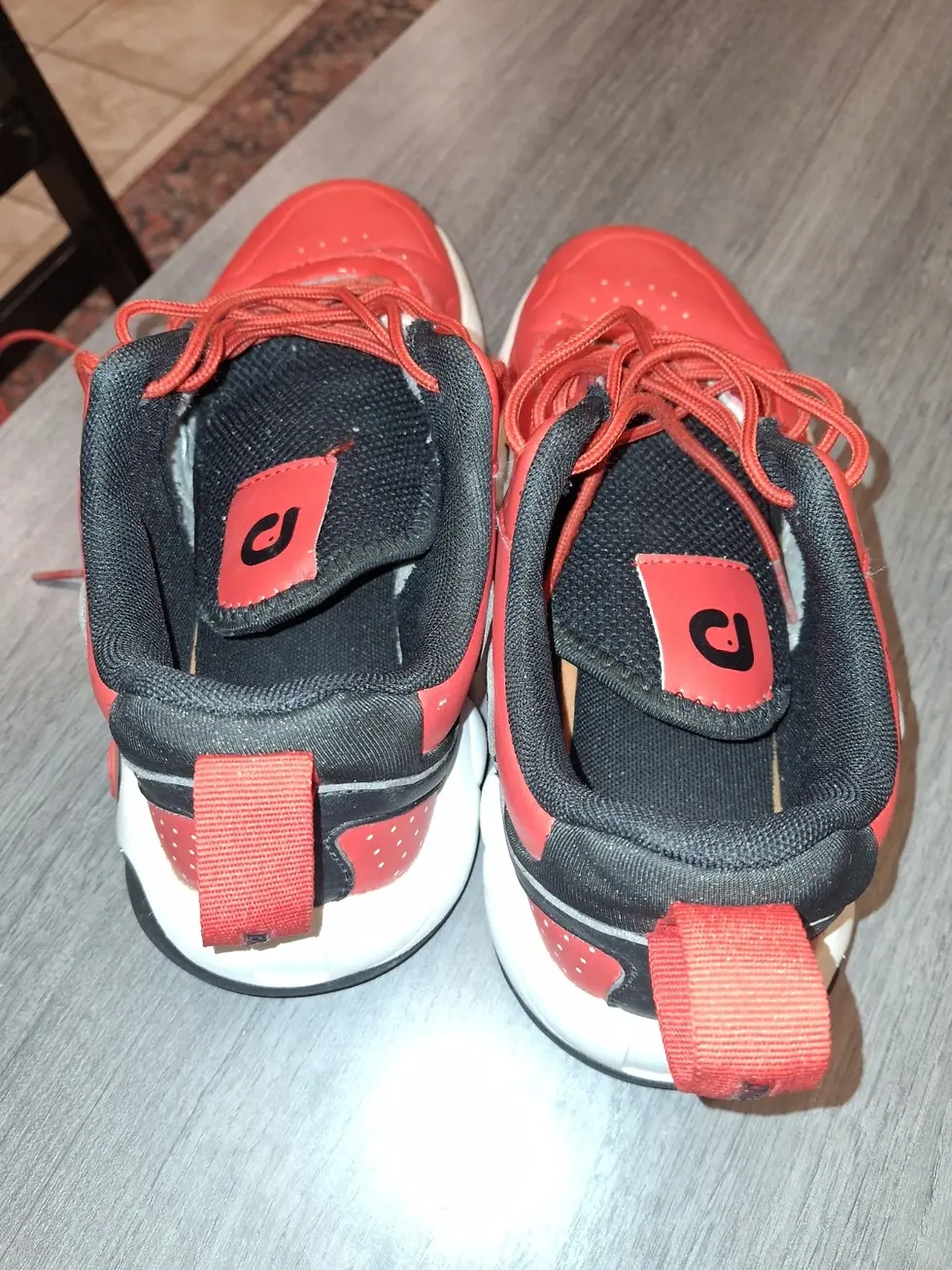 Thumbnail: Boys Size 6.5 Women's Size 8 Dream Pairs RED Black sneakers 