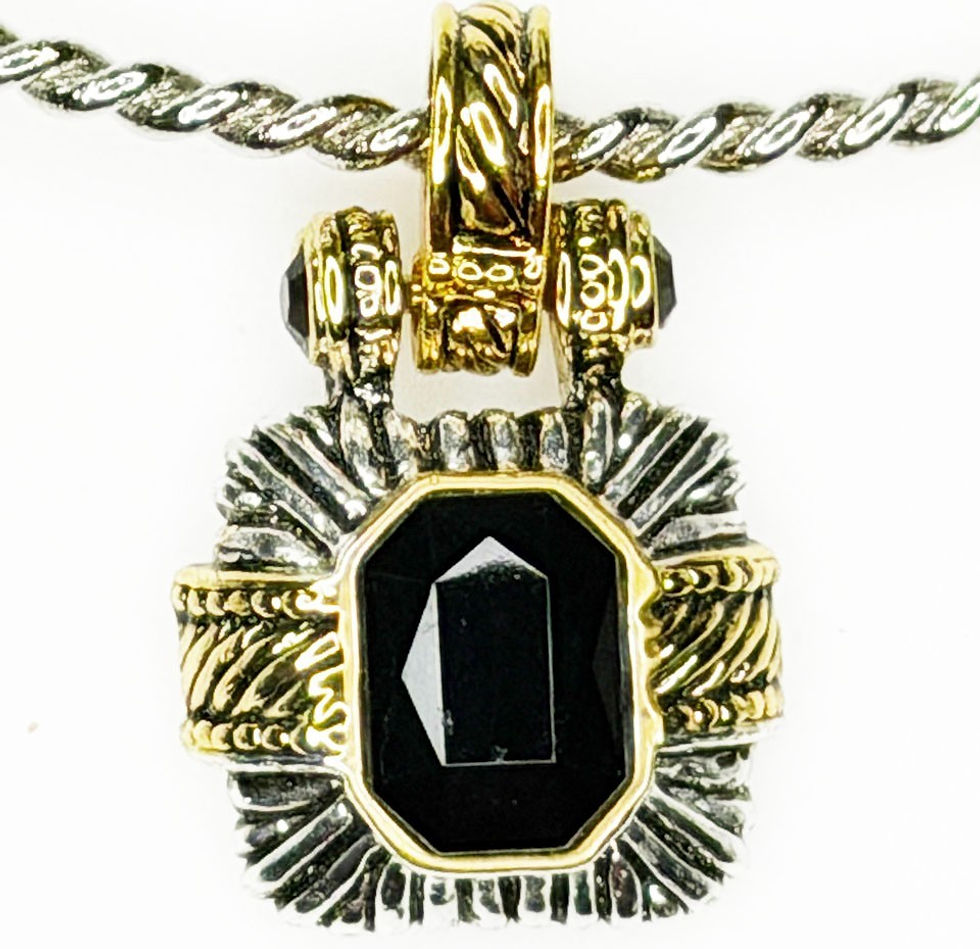 Thumbnail: Kirks Folly LEGACY Twisted Slider Necklace Two-Tone Pendant Necklace