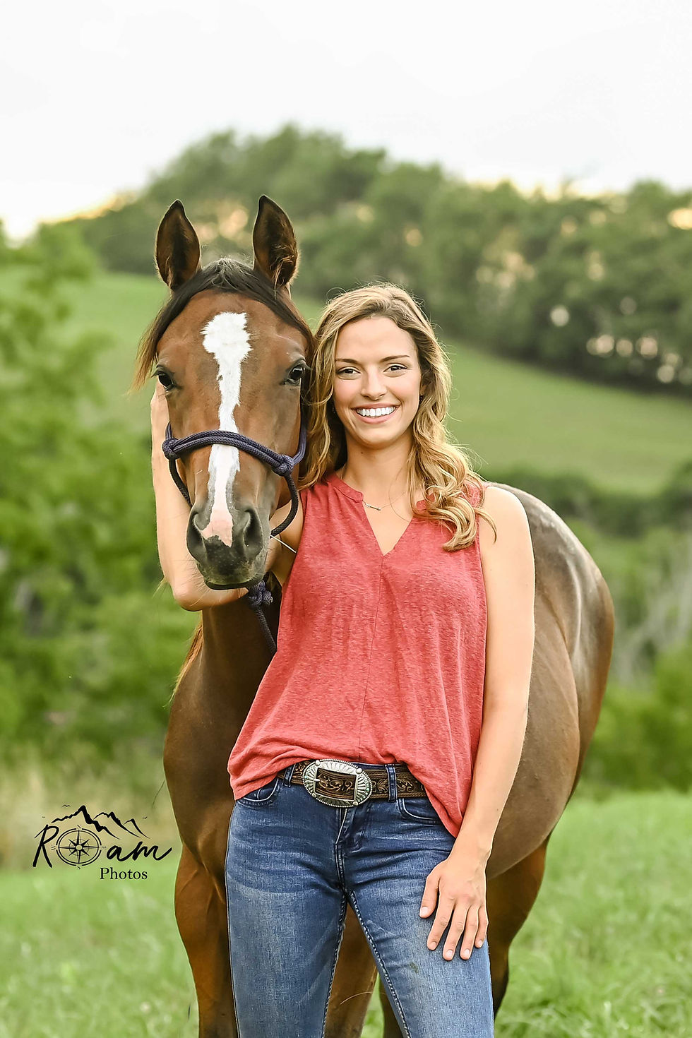 Beautiful woman with her horse.