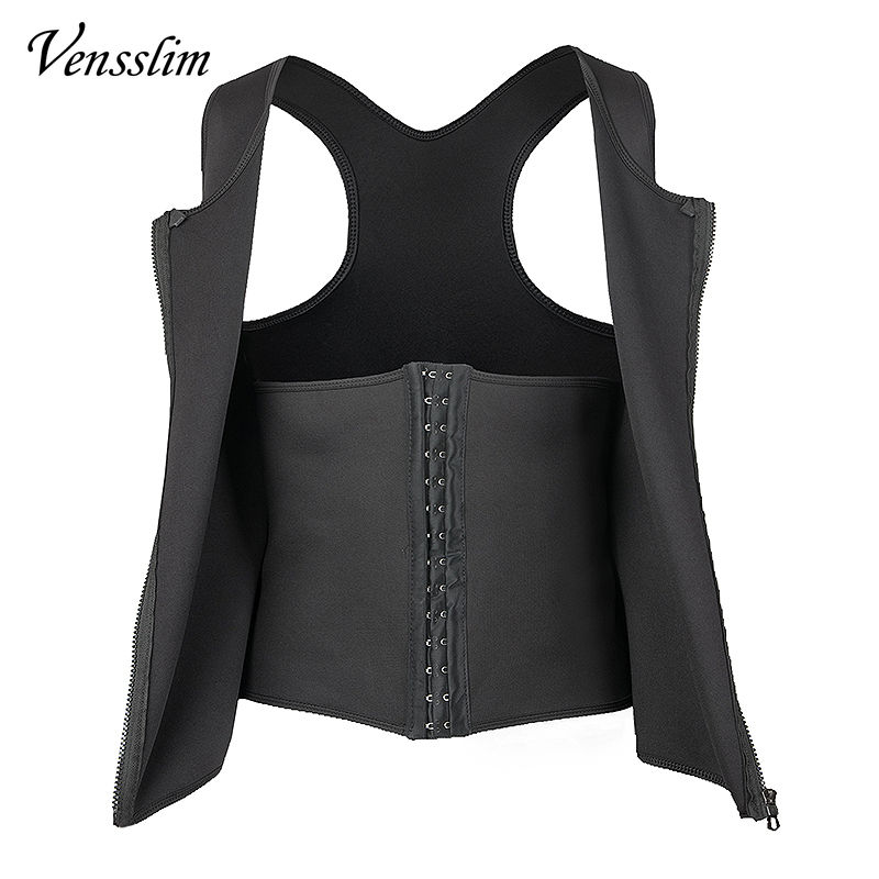 Thumbnail: Vensslim Men Compression Waist Trainer Shirt for Body Shaper Slimming Tank Tops 