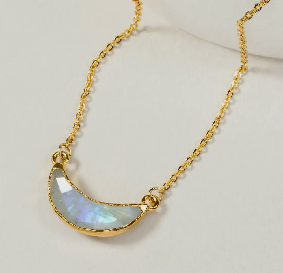 Dreamlight Crescent – Moonstone Necklace