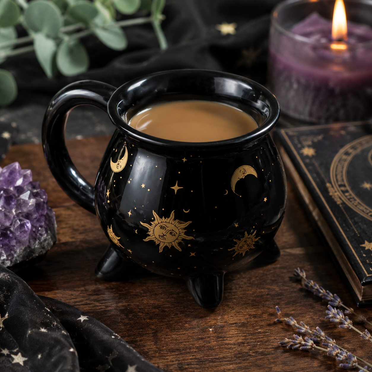 Celestial Cauldron Mug - Black