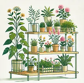 DALL·E 2024-11-14 15.49.36 - A simple, minimalistic illustration of a flower and plant sta