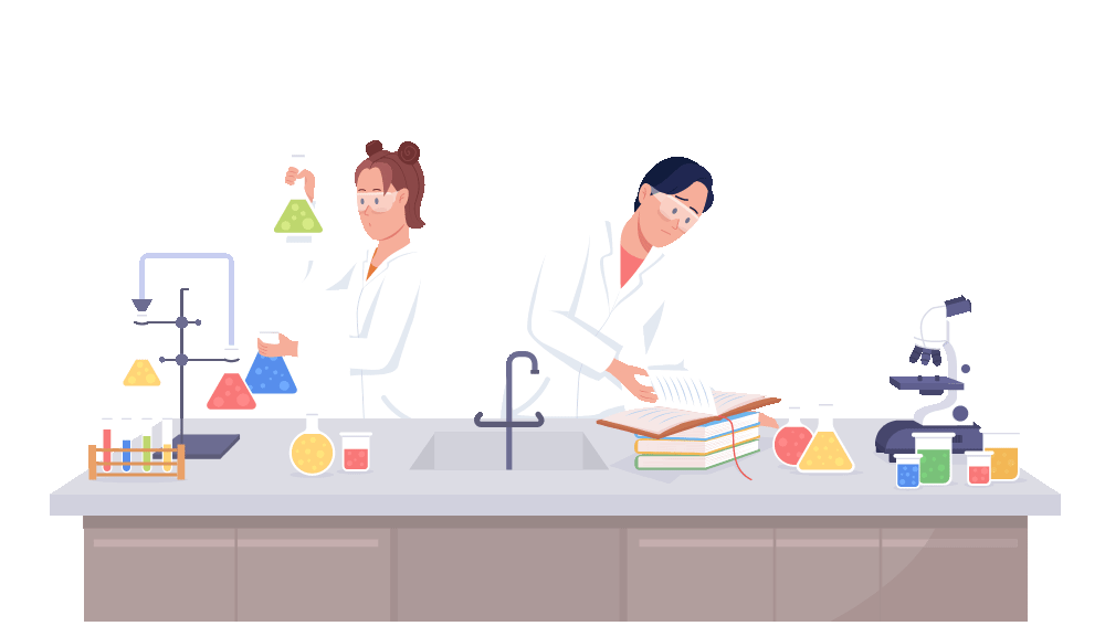gif of scientists doing experiment