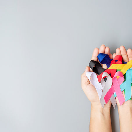 Cancer ribbons of different colors