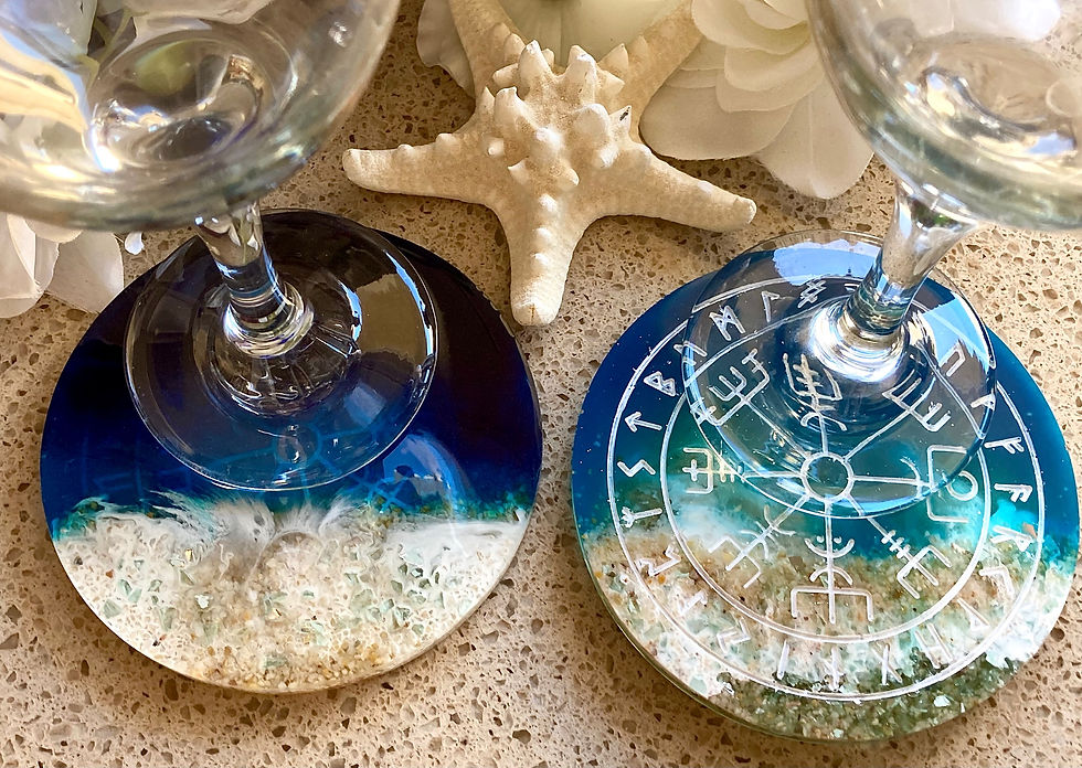 Thumbnail: Resin Coaster - Nordic Compass 