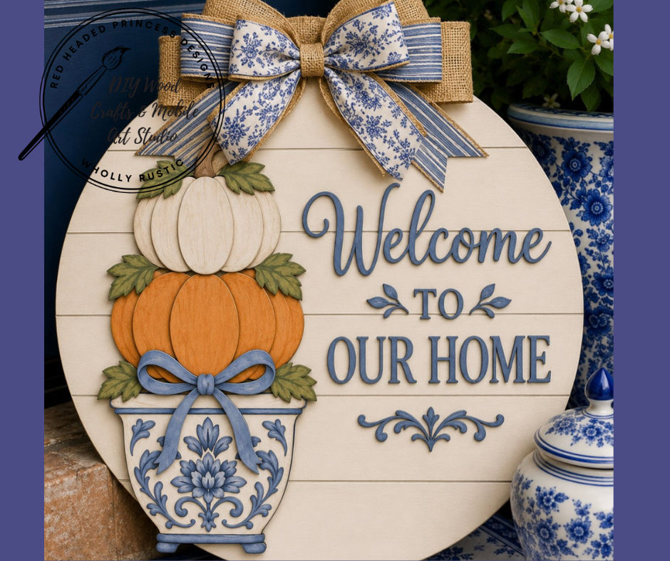 Blue Pumpkin Welcome to Our Home Door Hanger Kit!