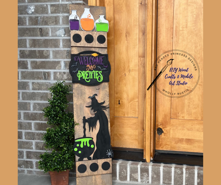 Interchangeable Halloween Porch Leaner Kit!
