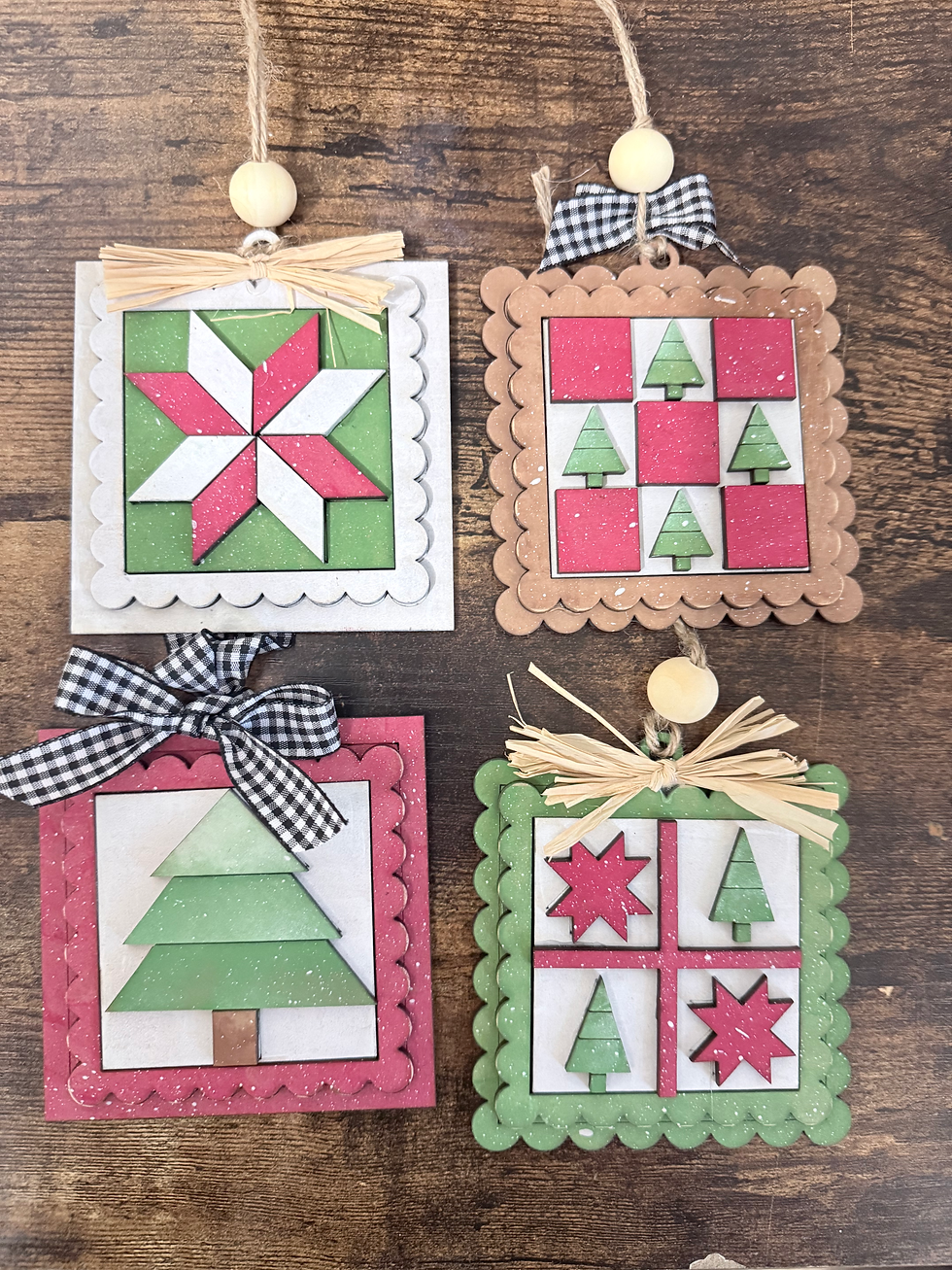 Barn Quilt Christmas Ornament Painting- Art After Hours with Jeffersonville Public Arts