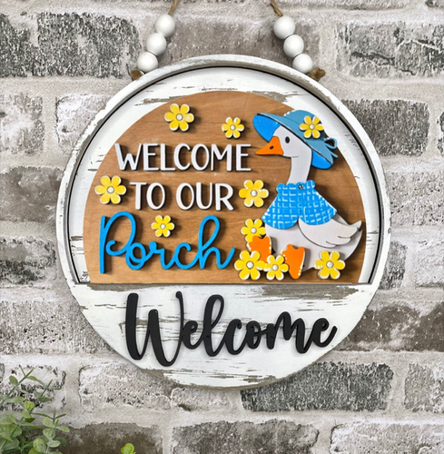 Porch Goose Chippy Interchangeable Welcome Sign Kit! | Wholly Rustic