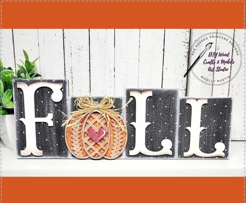 Fall Word Blocks Sign Kit! | Wholly Rustic