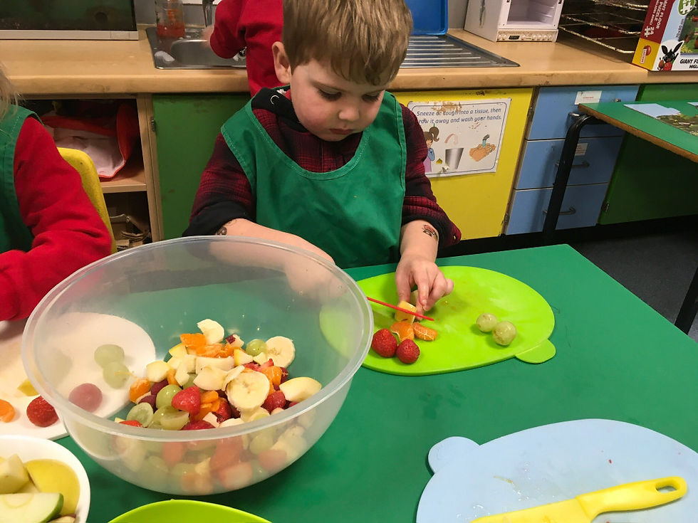 Making fruit salad